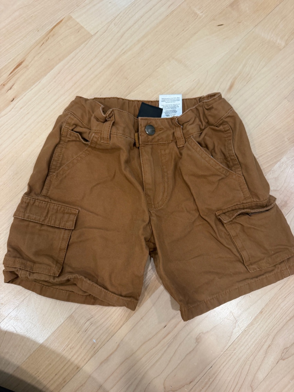 Carhartt Kids Brown Cargo Shorts with Utility Pockets